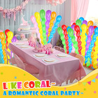 500 Pcs 40 Inches Latex Spiral Balloons - 9 Assorted Colors For Party Decoration
