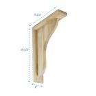 Rubberwood Decorative Wood Corbel Countertop Support 7-1 2  Inch Deep