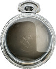 Antique 16s Keystone Deco Edge Open Face Pocket Watch Case Chrome Plated Usa