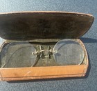Antique Gold Filled Borsch Optician Eyeglass Case W Glasses Signed    kachoo G f    