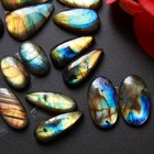 9pairs 106cts Natural Labradorite Gemstone Cabochon Pais Lot 20x10 15x7mm  18505