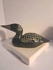 Vintage Handcarved handmade Loon Decoy  Hand Painted  Folk Art  Cottage Core 9  