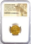 Constantine Iv Av Solidus Gold Byzantine Coin 668-685 Ad - Certified Ngc Au