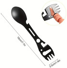 1pc Stainless Steel Camping Fork Spoon Bottle Opener Multi Tool Outdoor Utensil