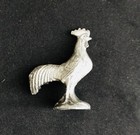 Solid Pewter Rooster Farm Animal Bird Silver Metal Figurine Statue F