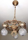 Antique Vintage 30 s Art Deco Nouveau Ceiling Light Chandelier