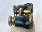 Antique Chevalier Paris Opera Glasses Binoculars France Black Ribbed Look