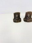 Antique Figural Art Deco Recumbent Lion Bookends Circa 1920 Brass