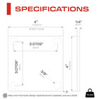 4x4  Weldable Square Steel Metal Base Plate  1 4  Thick  6mm  Heavy Duty 10 Pk