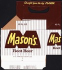 Vintage Soda Pop Bottle Carton Masons Root Beer 10oz Size Unused New Old Stock