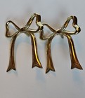 Brass Bows Ribbons For Curtain Tiebacks Cottagecore  Set Of 2  Tiebacks Not Incl