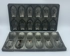  2  Vintage antique French Madeline Cookie Metal Baking Pans- Makes 24