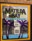 Vintage 1980 s Matilda Bay Wine Cooler 16x19  Mirror Sign Tiki Bar Lounge