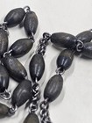 Antique Wood Bead Rosary Silver Skull Crossbones Crucifix Miraculous Medal 24 