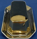 Vintage Holly Hill Farms 24k Gold Plated Butter Dish Covered Dish 1 4lb  Stick