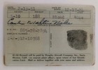Douglas Aircraft Photo Id Card - Carl Walter Niles 1951