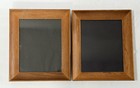 2-vintage Solid Oak Wood Beveled Picture Frames 8x10 Wall Decor