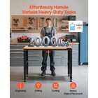 Uimoso Adjustable Workbench 48 X 20-inch Workshop Bench With Power Outlets