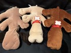 Hasbro Pound Puppies 18  Puppy Dog Plush Lot Of 3 Tan   Brown 2021 Euc