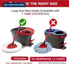 4 Pack Mop Heads Replacements For O-ceda Easy Wrin Spin System  Microfiber Refil