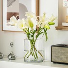 9 Inch Clear Glass Vase For Bouquet  Wedding Centerpiece  Home Decor