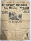 Rare 1939 British Warplanes Bomb Nazi Fleet  first Attack  Ww2 Newspaper