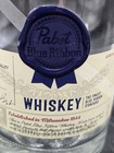 Empty Pabst Blue Ribbon Glass Whisky Bottle   Cork Top 750m Crafts Bar Decor