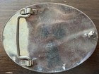 Vintage Mexico Turquoise Belt Buckle Silver-tone 3-stone Southwestern Style 60g
