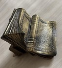 Vintage Pm Craftsman Brass Metal Cast Stack Of Cascading Books Book Ends Mcm