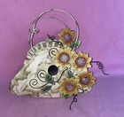 Charming Kathy Hatch Tin Bird House Sunflower Purse 2003 New