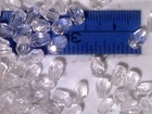 Vtg 215 Grms Faceted Clear Drop Glass Beads 7x5mm  060215t Ll