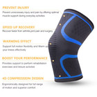Knee Sleeve Compression Brace Support For Sport Gym Joint Pain Arthritis Relief