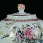 7  Old Chinese Pastel Porcelain Palace Flower Bird Handle Teapot Teakettle