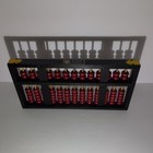 Vintage Chinese Lotus Flower Brand Abacus 13 Rod 91 Beads Painted Wood Black