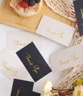 Gold Mini Thank You Cards Small Business - 100 Pk - Flat Card No Fold  2 X 3 5 I