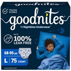 Goodnites Bedwetting Underwear For Boys  L  68-95 Lbs   75 Count