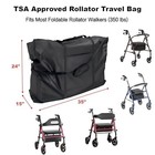 Black Waterproof Rollator Walker Travel Bag - 35 l X 15 w X 24 h