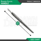 3 Pcs Sterile Surgical Bp Scalpel Handle Blade Holder  3 Round Pattern German Gr