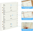 Address Book Refill Pages With Alphabetical Tabs  Large Print 600 Contacts Refil