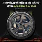 19 Inch Wheel Cover 4pcs Hubcaps Full Rim Turbine Style Silver Black