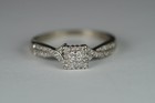 Keepsake 10k White Gold Ring 1 3tcw Natural Diamond Size 10