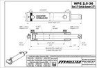 Hydraulic Cylinder Welded Double Acting 2 5  Bore 36  Stroke Pineye End 2 5x36