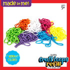 Craft Loops Refill  Includes 210 Weaving Loom Loops In 7 Vibrant Colors  Pothold