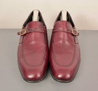 Men s Vtg Nos 70s Florsheim Burgundy Buckle Loafers Sz 11 D 1970s Disco Shoes