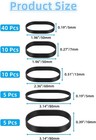 70 Pcs Tactical Rubber Bands 5 Sizes  Black Elastic Wide Thick Uv Heat Cold Resi