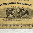 Antique J p Coats Spool Cotton Sewing Thread Box W Mixed Brand Wood Spools 1800s