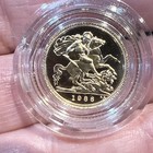 1986 United Kingdom Proof Half Sovereign Gold Coin  Royal Mint  Gold 