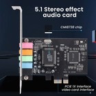 Pcie Sound Card 5 1  Pci Express Surround Card 3d Stereo Audio With High6170