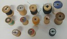 Vintage Wooden Sewing Thread Spools Lot Of 13