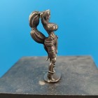 Brass Girl Statue Art Beauty Body Model Black Dress Figurine Artwork Ornament